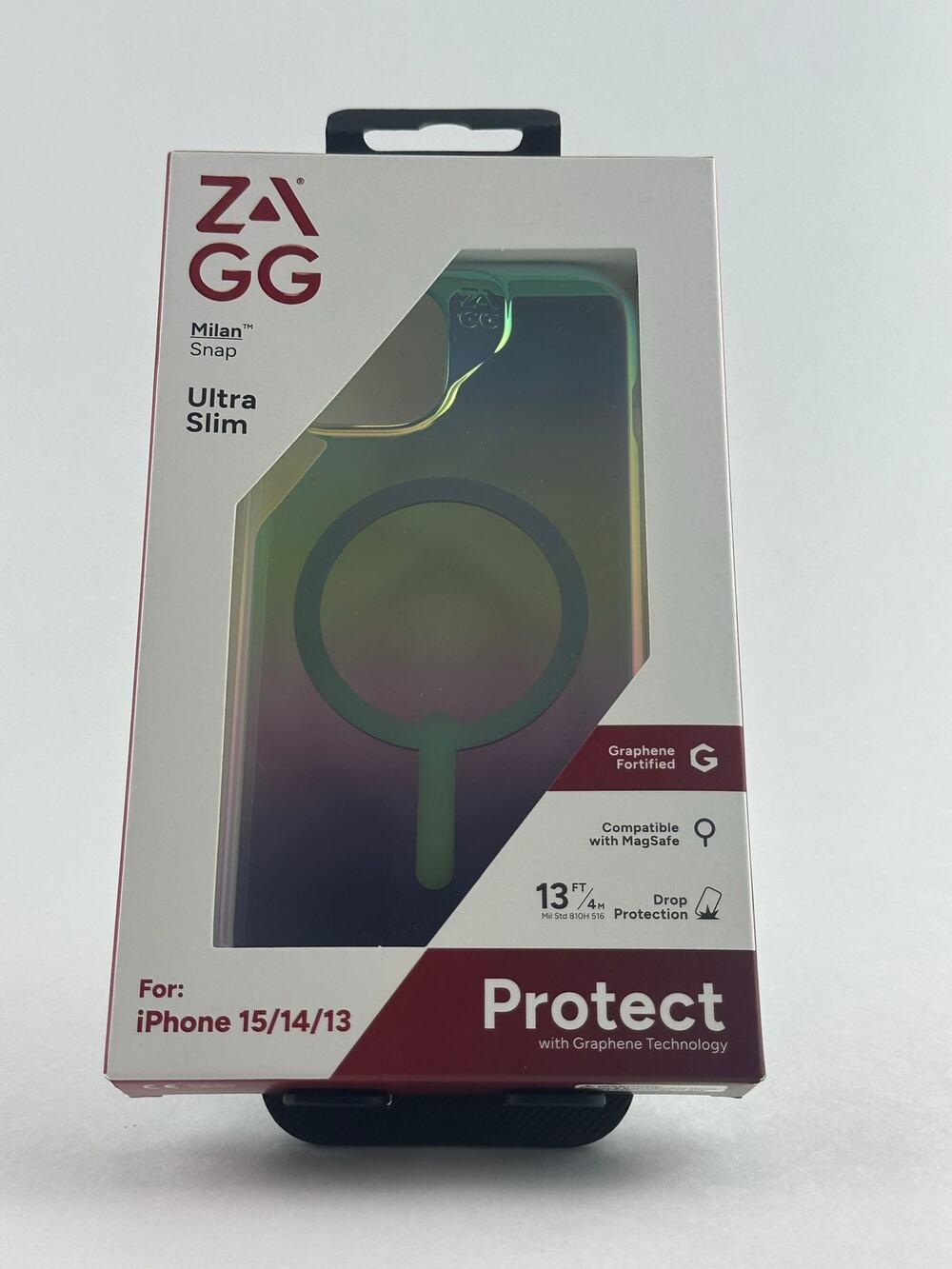 Zagg Milan Snap Ultra Slim iPhone 15/14/13 Iridescent MagSafe Case NWT